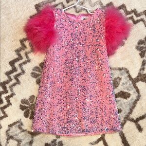 Lola + The Boys Iridescent Pink Sequin Dress